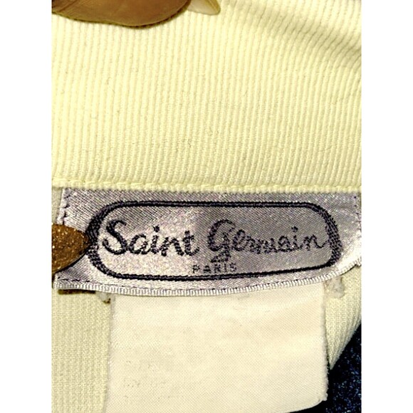 Vintage SAINT GERMAIN Corduroy JUMPSUIT Ladies 44 Pale Yellow Zip-Up Coveralls - Picture 3 of 6